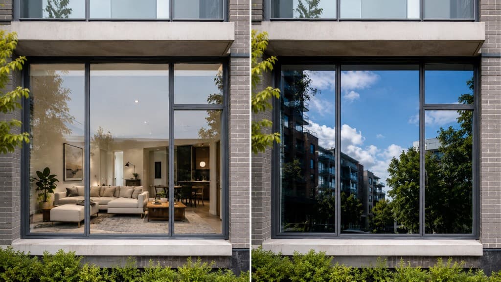 Canal-facing condo, before and after
